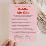Riddle Me This Valentines Game Printable