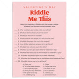 Riddle Me This Valentines Game Printable by LittleSizzle