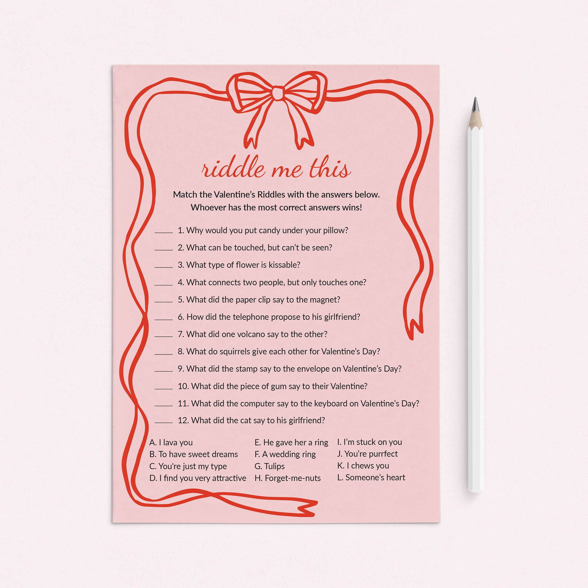 Valentines Riddle Me This Digital Download by LittleSizzle