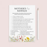 Mother's Day Riddles with Answers Printable by LittleSizzle