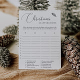 Printable Kraft Christmas Game Scattergories