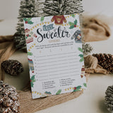 Ugly Christmas Sweater Game Scattergories Printable