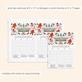 Printable Family Christmas Game Scattergories