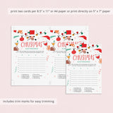 Printable Friendsmas Party Game Scattergories