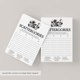 Gothic Bridal Shower Scattergories Game Printable