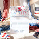 Printable USA Scattergories Game for 4th of July Party
