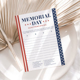 Memorial Day Game Printable Scattergories