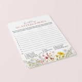 Wildflower 1st Birthday Game for Girl Scattergories
