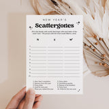 Black & White New Year's Game Scattergories Printable