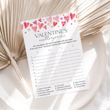 Valentine's Day Scattergories Office Game Printable