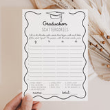 Graduation Party Game Scattergories with Wavy Border