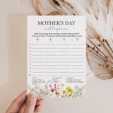 Mothers Day Scattergories Printable