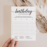 Printable Birthday Scattergories Game for Women