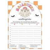 Retro Spooky Halloween Party Scattergories Game Download. by LittleSizzle