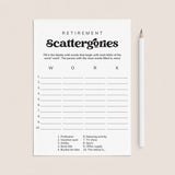 Fun Retirement Party Game Scattergories Printable | Instant Download by LittleSizzle