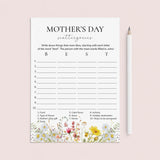 Mothers Day Scattergories Printable by LittleSizzle
