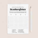 Housewarming Scattergories Game for a New Home or Move in Party by LittleSizzle