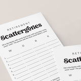 Fun Retirement Party Game Scattergories Printable | Instant Download