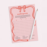 Girls Night Games Printable Wavy Border