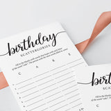 Printable Birthday Scattergories Game for Women
