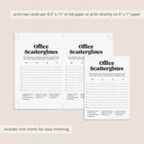 Scattergories Game for Work Party | Printable