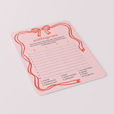 Pink Girls Night Scattergories Game Printable Wavy Border