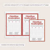 Christmas Scattergories Game Printable PDF