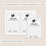 Dirty Scattergories Bach Party Game Witches Theme