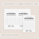 Graduation Scattergories Categories Printable Game