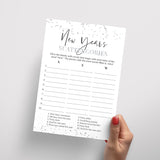 Silver New Year Game Scattergories Printable