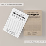 Family Reunion Scattergories Game Sheet Digital Download