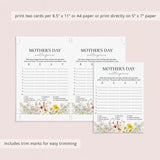 Mothers Day Scattergories Printable