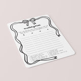 Bow Bachelorette Games Printable Black Wavy Border