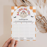 Retro Spooky Bachelorette Scattergories Game Card Printable