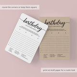 Printable Birthday Scattergories Game for Women