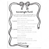 Bachelorette Party Scavenger Hunt Printable Game by LittleSizzle