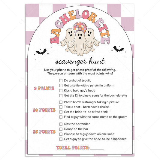 Last Boo Before I Do Party Scavenger Hunt Game Printable by LittleSizzle
