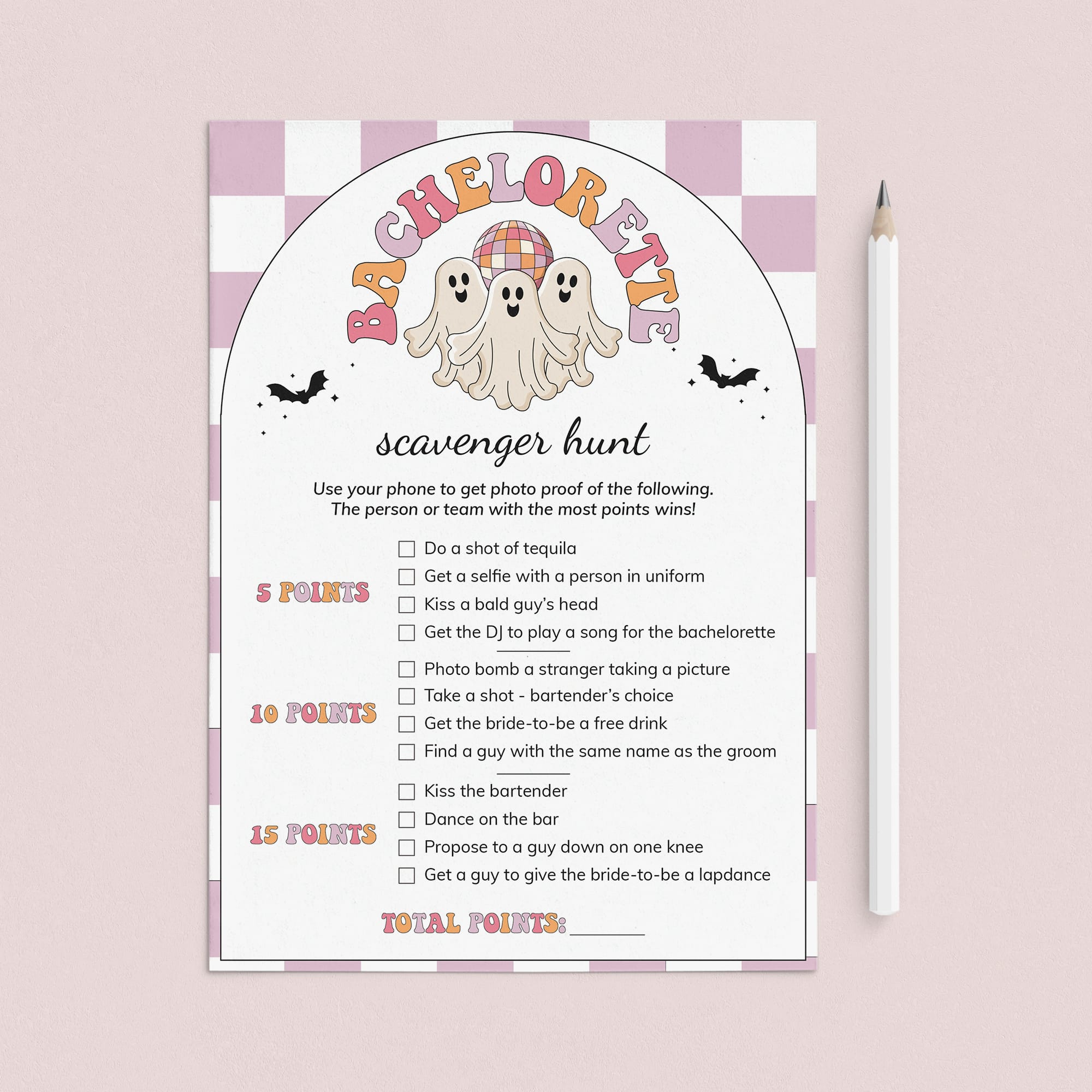 Last Boo Before I Do Party Scavenger Hunt Game Printable by LittleSizzle