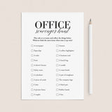 Office Scavenger Hunt Cards Printable by LittleSizzle