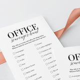 Office Scavenger Hunt Cards Printable