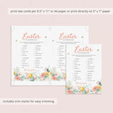 Easter Scavenger Hunt Printable
