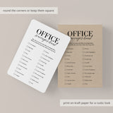 Office Scavenger Hunt Cards Printable