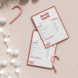 Printable Secret Santa Sheet Red Stripe