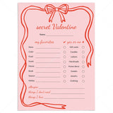 Printable Secret Valentines Questions Secret Galentine by LittleSizzle