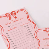 Printable Secret Valentines Questions Secret Galentine