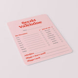 Secret Valentine Questionnaire Printable Valentine Gift Exchange