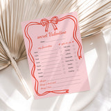Printable Secret Valentines Questions Secret Galentine