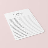 16th Birthday How Well Do You Know The Birthday Girl Game Printable