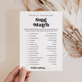 Printable Song Match Game for Family Reunion
