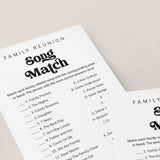 Printable Song Match Game for Family Reunion